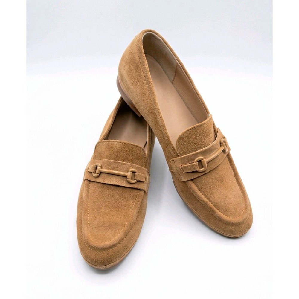 Blondo Waterproof Suede Horsebit Loafer Flats Tan Women's Size 11 M